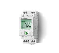 Finder Relè Crepuscolare con Interruttore Orario Integrato Tipo 11.91. Con orario di spegnimento/riaccensione programmabile. Dotato di uscita ausiliaria