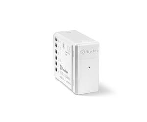 Finder Relè multifunzione connesso Bluetooth YESLY Tipo 13728230B000. 2 contatti. Adatto per controllo luci, tapparelle e tende elettriche. Programmabile tramite App Finder YOU. Colore Bianco