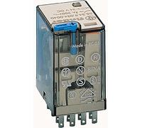Finder Serie 55 - Relais industriale 6 VDC 4 contatti 5 A pulsante + Indicatore