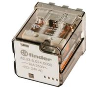 Finder serie 62 - Rele potenza plug-in 24vac 3 contatti