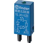 Finder Steck modulo LED verde con 6 - 24 V AC/DC, 1 pezzi, 99.80.0.024.98