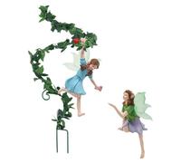 Findes De Las Hadas - Estatua De Las Hadas Que Brillan En La Flor Oscura Statue | Decoración Des Vides Du Planta Coleccionables Para Jardín Interior Y Exterior Decoración Mágica