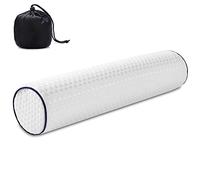 Findigit Cuscino cilindrico rotondo in memory foam per cervicale, per dormire, supporto per testa, schiena, gambe e yoga, 45 x 10,2 cm