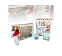 Finding Jesus Advent Calendar Set with Nativity Puzzle, 12" Jesus Plush Doll & Scripture Book, Christmas Countdown Gift for Christian Adults Kids