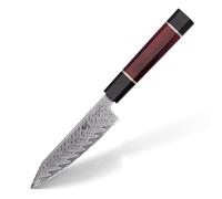 FINDKING Coltello Spelucchino Damasco 13cm Multiuso Cucina Samurai Serie | Acciaio Damasco, stile giapponese, coltello piccolo cucina, frutta verdura, lama precisa, viaggio picnic, Samurai