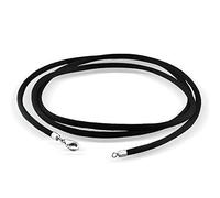 findout La collana Chain cavo 2 millimetri di seta nero con Sterling Silver chiusura 14; 16 ", 18", 20 ", 24", 26. 28. 30 "32. Pollici (26)