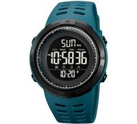 findtime Orologio da polso da uomo, digitale, con numeri grandi, 50 m, impermeabile, militare, digitale, mimetico, da uomo, con sveglia, Coutdown data, 12/24H, LED