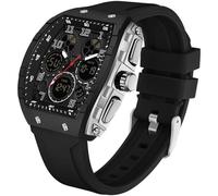 findtime Orologio da polso da uomo, digitale e analogico, militare, impermeabile, 5 ATM, orologio sportivo da uomo, con luce LED, cronometro Coutdown tattico, orologio da esterno, in silicone, 12/24H,