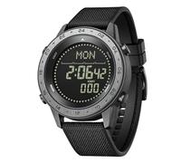 findtime Orologio da uomo con contatore di passi, orologio militare con bussola, impermeabile, orologio digitale da uomo, contapassi con pacer, per camminare e correre