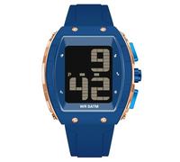 findtime Orologio digitale per anziani e anziani, con allarme che preannuncia l'ora, display con numeri extra grandi, impermeabile, per anziani, facile da leggere, retroilluminazione a LED, Blu