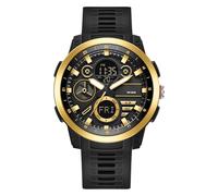findtime Orologio digitale tattico militare da uomo, impermeabile fino a 5 atm, orologio sportivo analogico con 12/24 ore, retroilluminazione a LED, sveglia, cronometro, conto alla rovescia, Nero oro