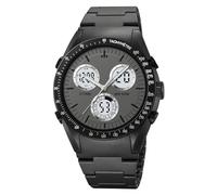 findtime Orologio sportivo da uomo, digitale, con quadrante grande, impermeabile, per sport all'aria aperta, con retroilluminazione a LED 12/24 ore, conto alla rovescia, cronometro, sveglia, Nero ,