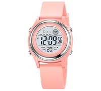 findtime Orologio sportivo digitale da donna, impermeabile fino a 50 m, orologio digitale per sport all'aria aperta, con retroilluminazione a LED, sveglia, conto alla rovescia, cronometro, Plus-blush,