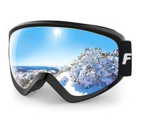 Findway Maschera da Sci Bambino 5~16 Anni Occhiali da Sci Maschera Sci Bambino Occhiali Sci OTG per Ragazzo Ragazza Anti UV Anti Nebbia Compatibile con Casco per Sci Snowboard Sport Invernali