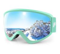 Findway Maschera da Sci Bambino 5~16 Anni Occhiali da Sci Maschera Sci Bambino Occhiali Sci OTG per Ragazzo Ragazza Anti UV Anti Nebbia Compatibile con Casco per Sci Snowboard Sport Invernali