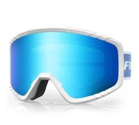 Findway Maschera da Sci, Occhiali da Sci per Uomo Donna Teenager OTG Maschere Sci, 100% Anti-UV Maschera Sci, Anti Nebbia, Adatto a Snowboard, Motocross e Altri Sport Invernali