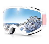 Findway Maschera da Sci, Occhiali da Sci per Uomo Donna Teenager OTG Maschere Sci,Anti Nebbia 100% Anti-UV Maschera Sci,Adatto a Snowboard,Motocross e Altri Sport Invernali