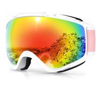 Findway Maschera da Sci, Occhiali da Sci per Uomo Donna Teenager OTG Maschere Sci,Anti Nebbia 100% Anti-UV Maschera Sci,Adatto a Snowboard,Motocross e Altri Sport Invernali