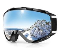 Findway Maschera da Sci, Occhiali da Sci per Uomo Donna Teenager OTG Maschere Sci,Anti Nebbia 100% Anti-UV Maschera Sci,Adatto a Snowboard,Motocross e Altri Sport Invernali