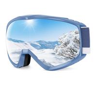 Findway Maschere da Sci, Occhiali da Sci per Uomo Donna Giovani Adolescenti OTG, Protezione UV400 Occhiali da Sci Snowboard,Anti-Nebbia Antivento,Occhiali da Sci Antiriflesso per lo Sci e lo Snowboard