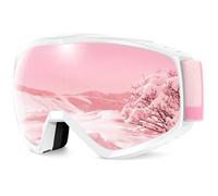 Findway Maschere da Sci, Occhiali da Sci per Uomo Donna Giovani Adolescenti OTG, Protezione UV400 Occhiali da Sci Snowboard,Anti-Nebbia Antivento,Occhiali da Sci Antiriflesso per lo Sci e lo Snowboard