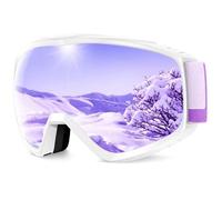 Findway Maschere da Sci, Occhiali da Sci per Uomo Donna Giovani Adolescenti OTG, Protezione UV400 Snowboard,Anti-Nebbia Antivento,Occhiali da Sci Antiriflesso per lo Sci e lo Snowboard