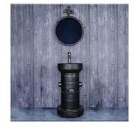 FINDYU Lavandino con Rubinetto Specchio Tubo dell'Acqua, A Pavimento Lavandino del Bagno Stile Industriale Ferro retrò Idrante Lavandino (Colore : Bronze)