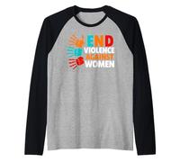 FINE alla violenza Contro Le Donne Maglia con Maniche Raglan