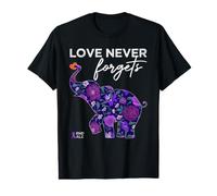 Fine Alzheimers Camicia Amore mai dimentica Alzheimers consapevolezza Maglietta con Stampa Grafica Economica