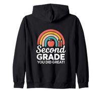 Fine Anno Secondo Grado Hai Fatto Grande Arcobaleno Felpa con Cappuccio