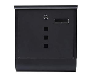 Fine Art Lighting Cassetta delle lettere da parete, in acciaio legato, con grani di sabbia nera, 33 x 30,5 x 10,2 cm