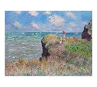 Fine Art Prints Claude Monet Cliff Walk At Pourville - Poster da parete senza cornice, decorazione per la casa