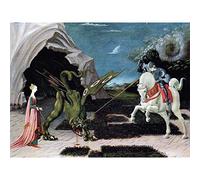 Fine Art Prints Poster murale da Parete con Drago di San Giorgio Uccello XL