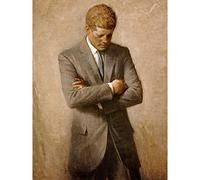 Fine Art Prints Shikler - Poster da parete con stampa ufficiale del presidente degli Stati Uniti, John Kennedy JFK, formato grande, 45,5 x 50,5 cm