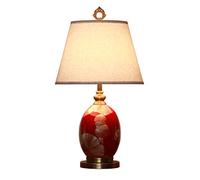 Fine Asianliving Lampada Da Tavolo Cinese Orientale asiatica Porcellana ceramica Lampada Da Comodino Lampada Da Scrivania paralume JingdeZhen Manda decorazione 18x18x