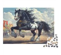 Fine Cavallo Puzzle Impossibili 1000Pcs Cavallo di guerra Decorazione Per La Casa. Rilassamento E Intelligence Per Adulti E Ragazzi Da 14 Anni 1000pcs (75x50cm)