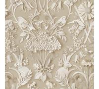 Fine Decor Dimensioni Woodland Animali Fiori Parati 3D Effetto Damasco Colori