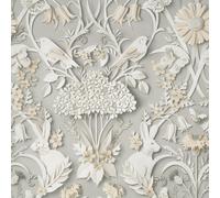Fine Decor Dimensioni Woodland Carta da Parati 3D Animale Damasco Grigio FD42952