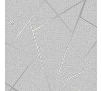 Quarzo Fractal Parati Geometrico Metallico Fine Decor - FD42280 Grigio/Argento