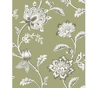 Fine Decor FD43454 - Carta da parati Juliette, motivo floreale, colore: salvia