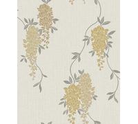 Fine Decor FD43672 - Carta da parati floreale con glicine, ocra