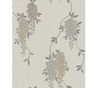 Fine Decor FD43673 - Carta da parati floreale con glicine, colore neutro