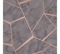 Fine Decor Fractal Marmo Geometrico Carta da Parati Metallica