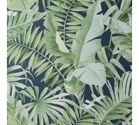 Maui Foglia Tropicale Carta da Parati Fine Decor Palma Giungla Blu Scuro FD42851