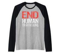 Fine del Traffico di Esseri Umani Maglia con Maniche Raglan