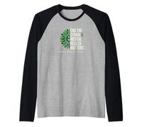 Fine dello Stigma Questione di Salute mentale Sunfllower Malattia cerebrale Maglia con Maniche Raglan