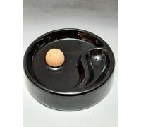 Fine Fischietti Posacenere - Nero Lucido - Ceramica - Nuovo & Originale - 411050
