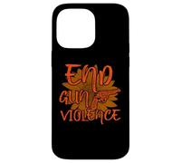 Fine Gun Violenza Floreale Anti Gun Riforma Arancione Attivista Custodia per iPhone 14 Pro Max