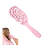 Fine Hair Brush - Hollowed Bristle Spiral Styling Tool for Smooth Detangling | Anti Breakage Design with Ergonomic Handle, Lightweight Hair Brush for Kids Women Home Salon Travel Festival Grooming