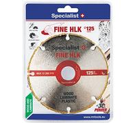 FINE HLK - Smerigliatrice angolare 125, universale, in metallo duro, per legno, laminato, plastica, MDF, truciolato, compensato, fibra di vetro, pannelli OSB